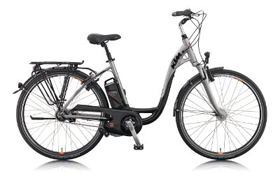 KTM Amparo-8-28' eBike mit einer Reichweite von bis zu 80 km. Das E-Bike wird wie ein normales Fahrrad gefahren, auer das beim Berg hochfahren der Elektromotor Sie krftig untersttzt.