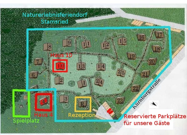 Lageplan Feriendorf Stamsried